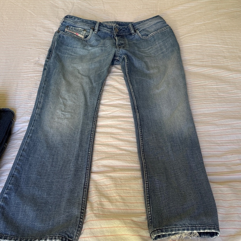 Diesel man’s Flare Jeans in Classic Blue